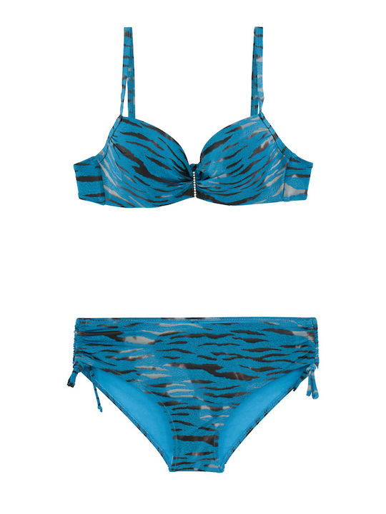 Set Bikini Animal Print Gold Zebra Γαλάζιο SQ69151 LIGHT BLUE S26 Set Bikini Animal Print Gold Zebra Γαλάζιο SQ69151 LIGHT BLUE S26