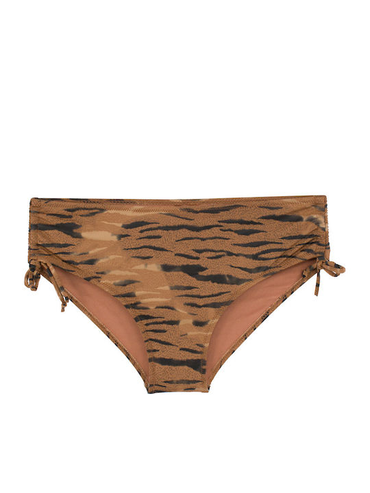 Дамски Бански Bikini С Банели Gold Zebra Шоколад