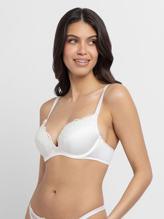 Ivory/Beige Bra for Plunge & Underwire