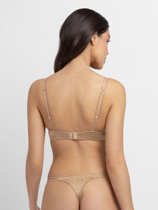 Ivory/Beige Bra for Plunge & Underwire