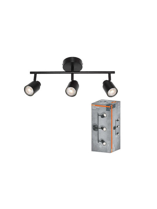 Osram Троен Спот в Черен Цвят