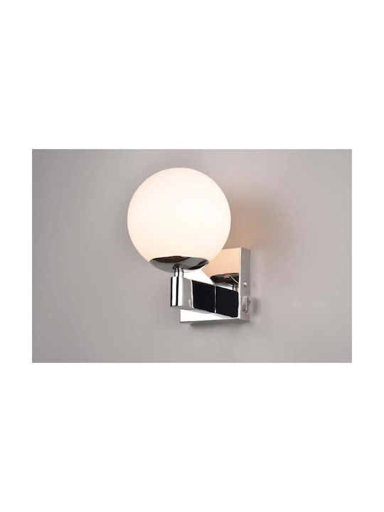 Trio Lighting Modern Lamp Bathroom with Socket E14 and Switch Silver