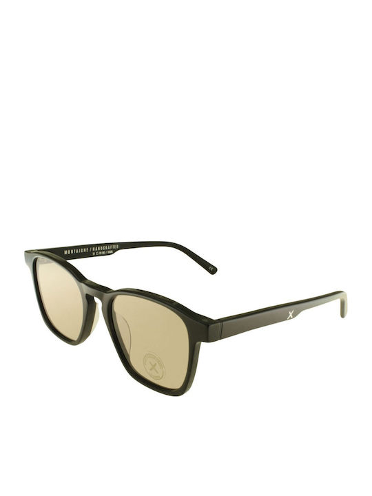 Oscar & Frank Montaigne Unisex Sunglasses with Black Frame and Black Lens