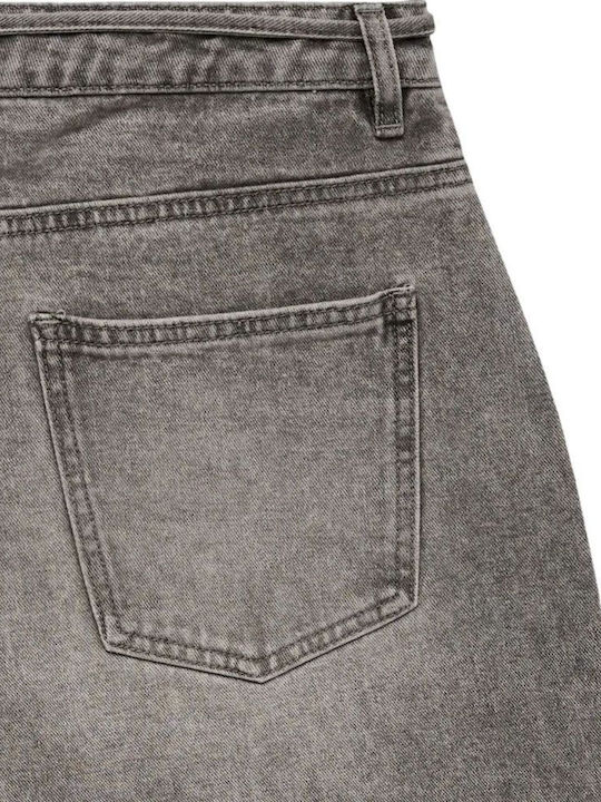 Pantaloni Scurți Din Denim Pentru Femei Gri Deschis