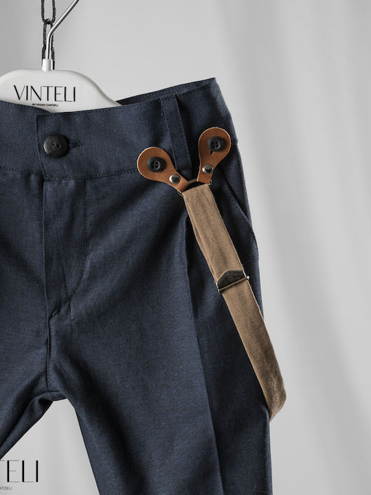 Vinte li Baptism Suit for Boy Blue