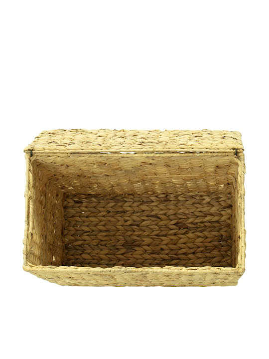 vidaXL Set of Beige Wicker Decorative Baskets 25x25cm 4 Pieces