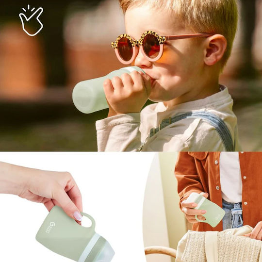 Babymoov Biberon Plastic Anti-colici cu Tetină din Silicon pentru 6+ Luni Verde 150ml