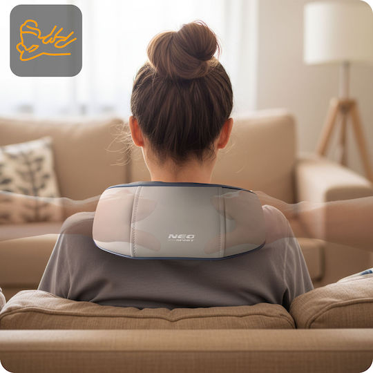 NEO Sport Shiatsu Massage Device for Neck Back Body and Hands with Heating Function Beige