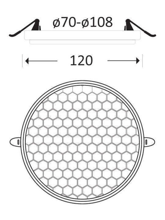 Omnia Χωνευτό LED Panel 18W με Φυσικό Λευκό Φως 4000K