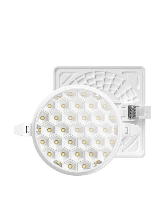 Omnia Χωνευτό LED Panel 18W με Φυσικό Λευκό Φως 4000K