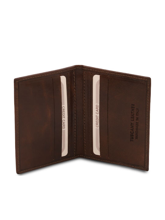 Leather Men's Wallet Cards Dark Brown