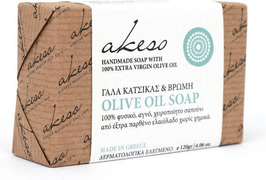 Akeso Goat Milk & Oat Χειροποίητο Σαπούνι με Λεβάντα 120gr