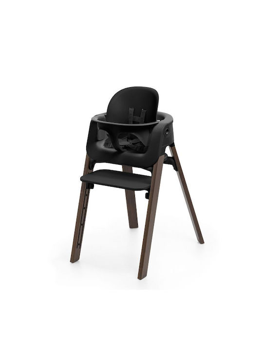 Stokke Steps Καρεκλάκι Φαγητού 3 in 1 με Ρυθμιζόμενο Ύψος Black / Warm Brown