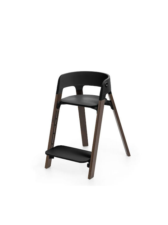 Stokke Steps Καρεκλάκι Φαγητού 3 in 1 με Ρυθμιζόμενο Ύψος Black / Warm Brown