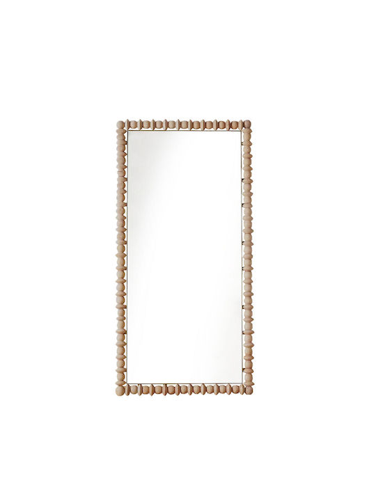 Liberta Indiana Boden- oder Standspiegel mit Beigem Holzrahmen 182x90cm