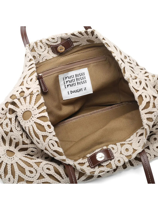 Fabric Women's Shopper Bag Ecru