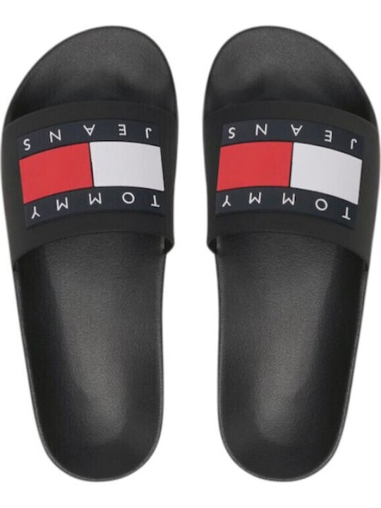 Tommy Hilfiger Slides Μαύρα