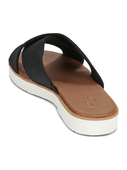 Mae Flache Sandalen für Damen Schwarz