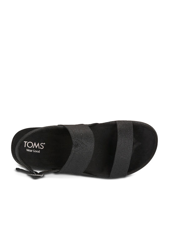 Damen Flache Sandalen Schwarz