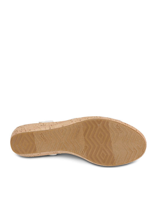 Damen Flache Sandalen Weiß