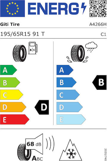 Giti 195/65R15 91TT Χειμερινό Λάστιχο Αυτοκινήτου