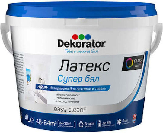Latex Super White 4 L Dekorator