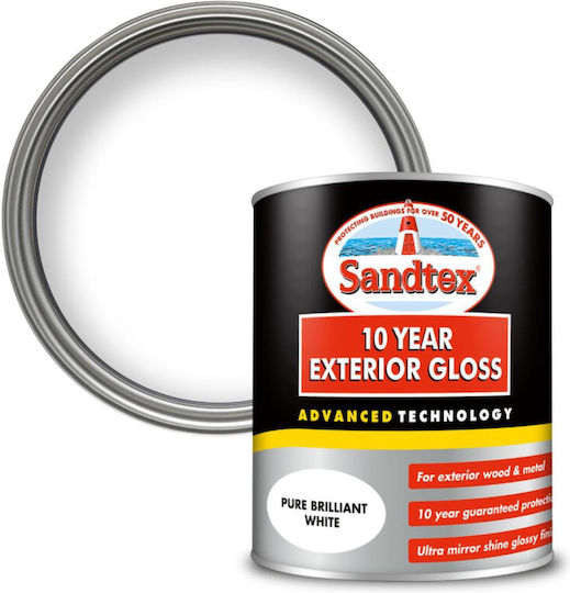 Sandtex Glanz Weiß Innen- und Außenfarben 0.750l