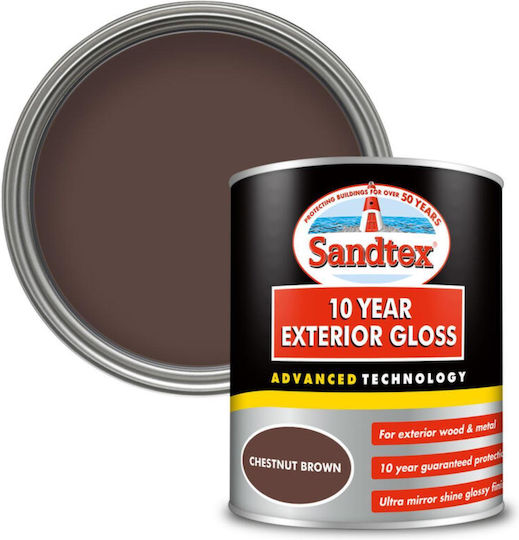 Sandtex Glanz Chestnut Braune Innen- und Außenfarbe 0.750l