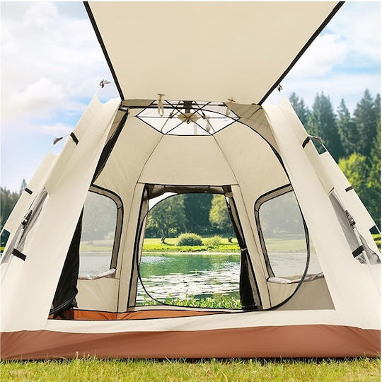 Καλοκαιρινή Σκηνή Camping Igloo Λευκή για 5 Άτομα 280x240x155εκ.