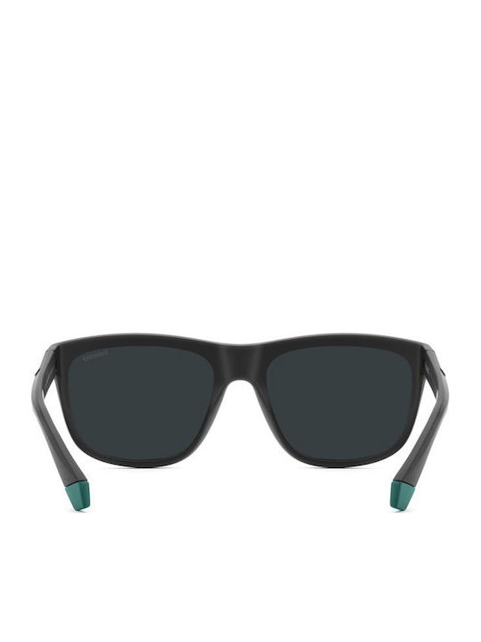 Polaroid Unisex Sonnenbrillen mit Schwarz Horn umrandetem Rahmen und Grün Polarisiert Spiegel Gläser PLD2163/S 3OL/5Z