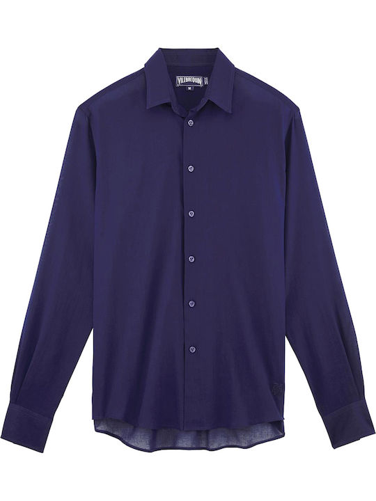 Vilebrequin Langärmeliges Herrenhemd Bleu Marine