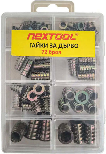 NexTool NexTool Unterlegscheiben & Muttern Sortiment-Set Mit 72 Stück