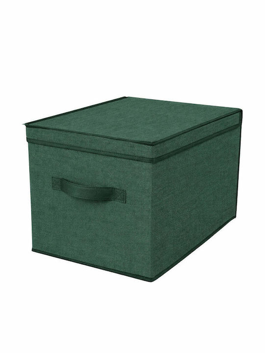 Max Home Текстилно Кутия За Съхранение С Капак Зелена 40x30x25см