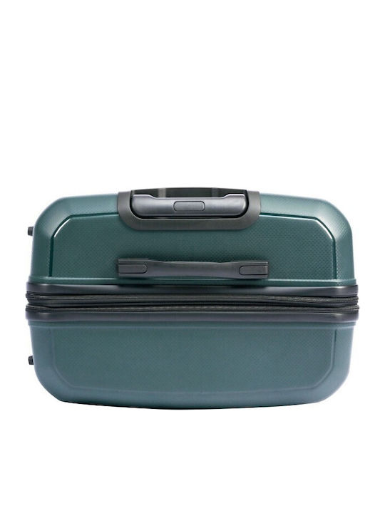 Lavor Large Hard Olive Travel Suitcase with 4 Wheels Height 75cm
