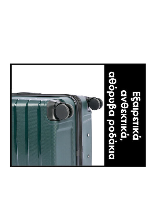 Lavor Cabin Hard Olive Suitcase with 4 Wheels Height 55cm