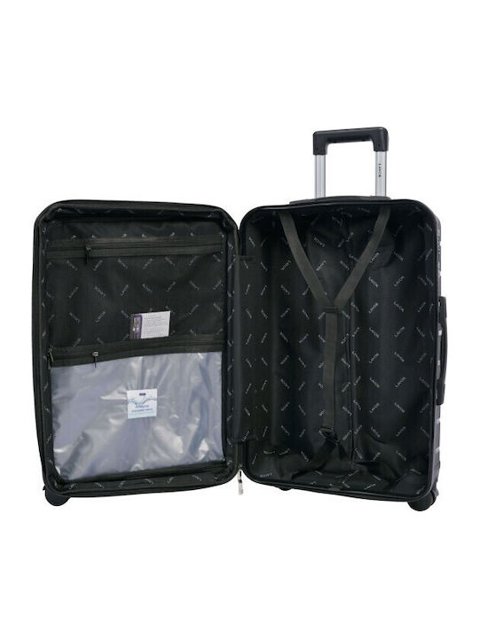 Lavor Cabin Hard Black Suitcase with 4 Wheels Height 55cm