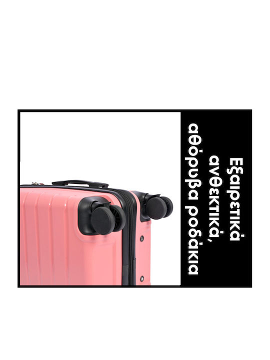 Lavor Großer Hart-Reise Koffer Rosa mit 4 Rädern Höhe 75cm