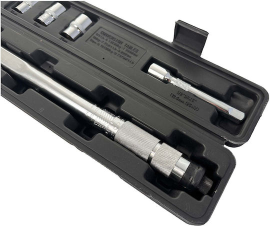 Gebo Werkzeuge 1/2" Drehmoment-Schlüssel-Set 28-210nm 17-19-21mm Verlängerung 5 Stück