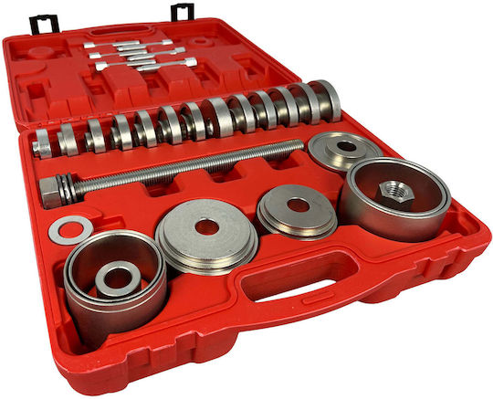 Set Extractor Silentbloc Rulmenți Butuc Adaptoare 50-102mm 34 Bucăți Gebo Tools