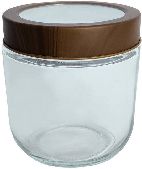 Brio Mate Allgemeine Verwendung Glas mit Deckel Hölzernes Transparent 350ml