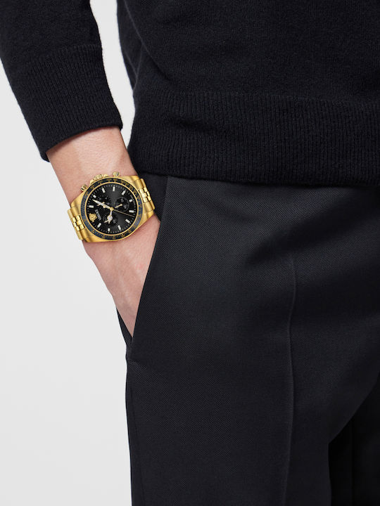 Versace Greca Chrono Ρολόι Μπαταρίας με Μεταλλικό Μπρασελέ Versace Greca Chrono Ρολόι Μπαταρίας με Μεταλλικό Μπρασελέ