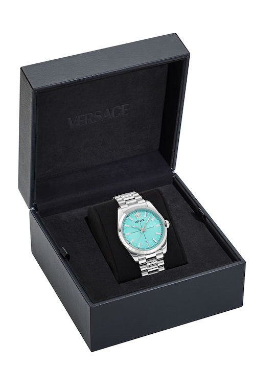 Versace Millenyium Gent Men's Watch 40mm Battery with Silver Metal Bracelet