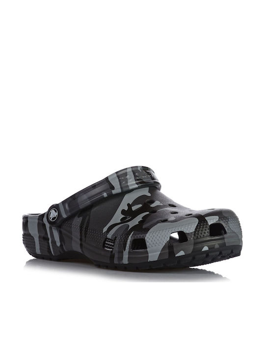 Crocs Classic Camouflage Holzschuhe Grau