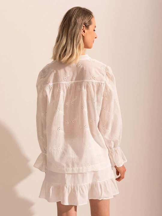 Bluza Damă Bumbac Albă