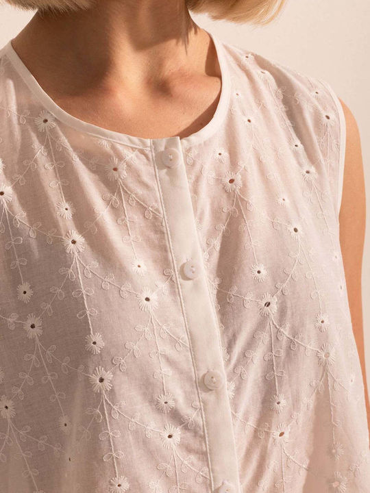 Bluza Damă Bumbac Albă
