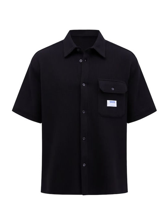 Short Sleeve Shirt In Regular Fit Black