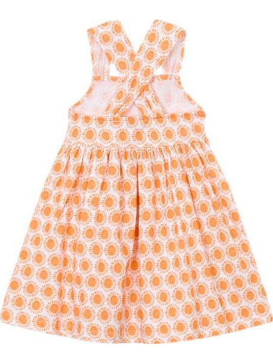 Girls Dress Sleeveless Orange
