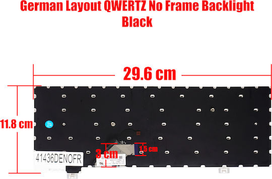German Laptop Keyboard Fujitsu Lifebook Sh572 Sh771 Sh772 T732 T734 T902 Cp617920-01 Mp-11c33us-d853w Cp628014-xx Cp629562-xx De No Frame Backlight Black Code 41436denofr