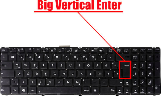 German Laptop Keyboard Asus U52 U53 U56 U52f U53sd U53f U56e U53jc 04gnz51kus00-1 V111462ds1 V-111462ds1-us 0kn0-hy1us01 04gnz51kge00-1 De No Frame Black Code 41439denofr