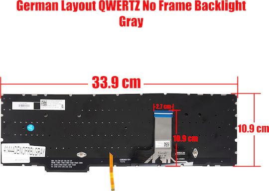 Немска Клавиатура За Лаптоп Lenovo Legion Y740s-15imh 81yx Y9000x 2019 2020h 2020r 5cb0z31281 5cb0z31294 5cb0z31274 5cb0z31283 5cb0z31286 Без Рамка С Подсветка Сива Код 41444denofrblgray